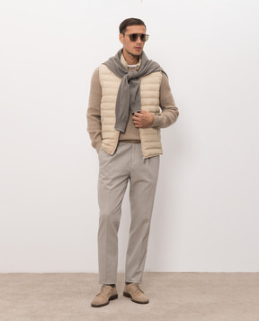 Brunello Cucinelli Бежевий светр з кашеміру M22203900
