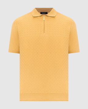 Stefano Ricci Помаранчеве поло в тканий візерунок K212039P31F26195