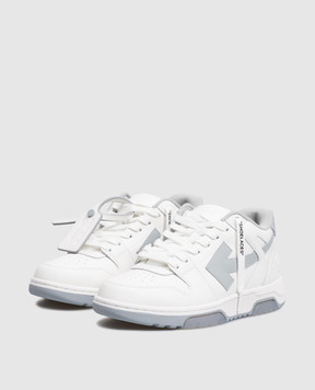 Off-White Білі шкіряні кросівки Out Of Office W259C9L018