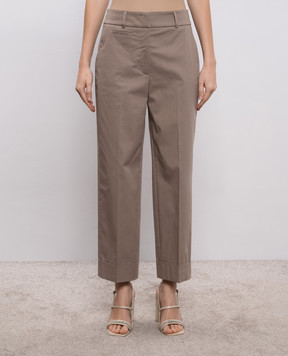 Peserico Коричневые брюки с цепочкой A0463501037