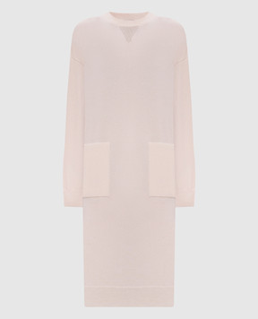 Peserico Розовое платье из шерсти, шелка и кашемира S92214F129018C