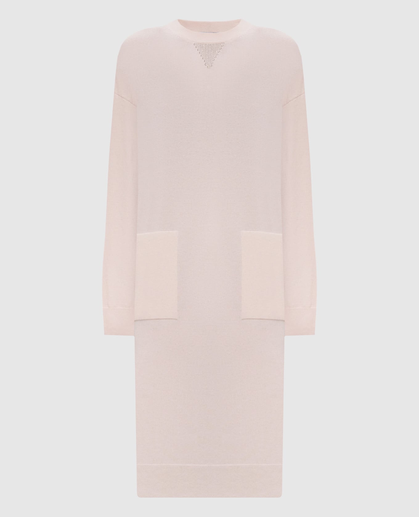 Розовое платье из шерсти, шелка и кашемира