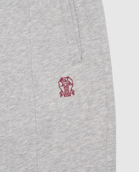 Brunello Cucinelli Детские серые джоггеры BM826E359A