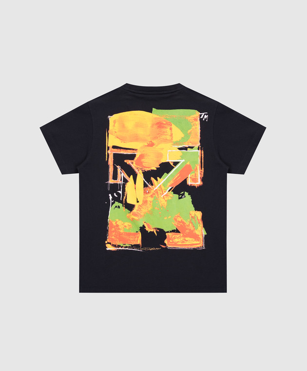 Off-White Детская синяя футболка с принтом эмблемы Arrow Acrylic 44BAA002S26J008 изображение 2