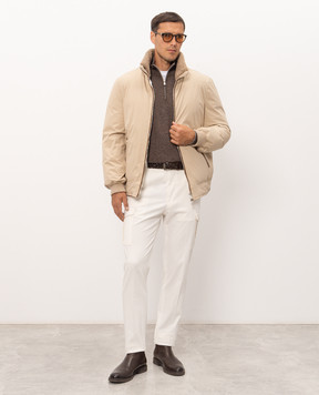 Brunello Cucinelli Коричневый джемпер из кашемира MQS00124