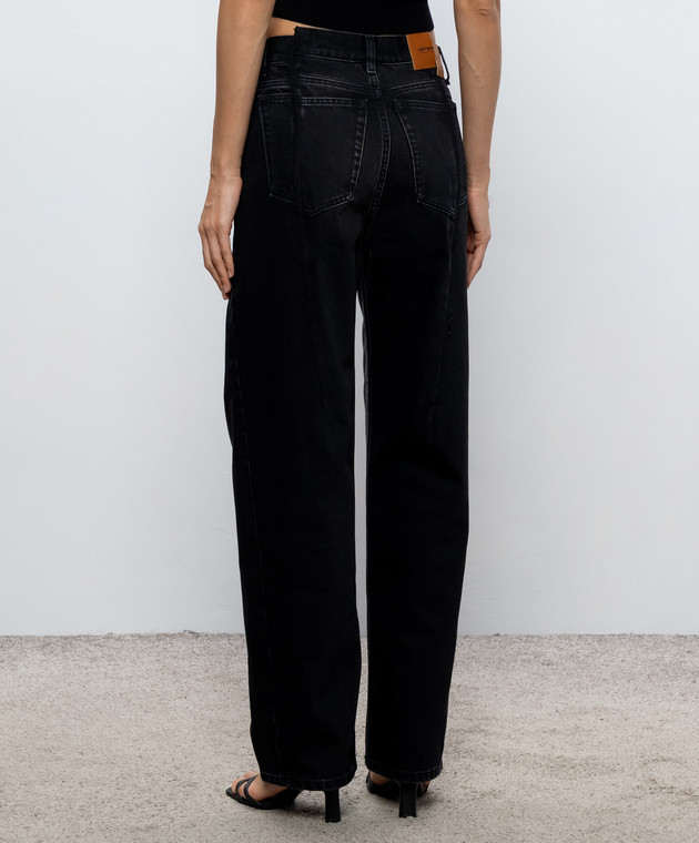 Vetements Черные джинсы с логотип патч MH27DJ086B изображение 4