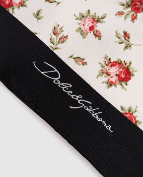Dolce&Gabbana Голубой платок из шелка в принт FS329AGDDLO