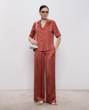 Peserico Теракотова блуза прямого крою A0640606638