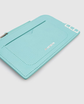 JW Anderson Зеленый кожаный картхолдер Loafer AC0437LA0224