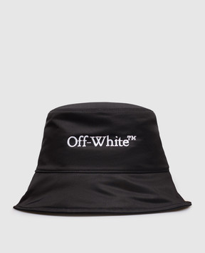 Off-White Чорна панама з вишивкою логотипа OMLA034C99FAB006