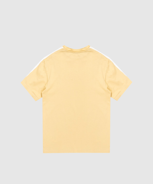 Dolce&Gabbana Детская желтая футболка с фактурным логотипом L4JTKDG7PWQ26 изображение 2
