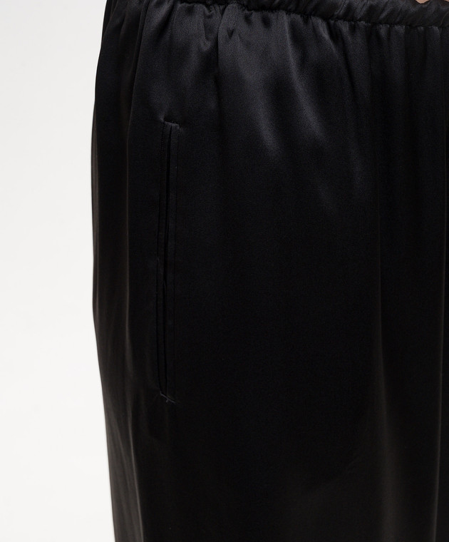 Ermanno Scervino Черные брюки из шелка D482P764NXE изображение 5