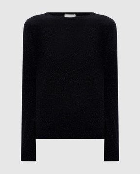 Allude Чорний джемпер з вовною мериноса з люрексом 25564100