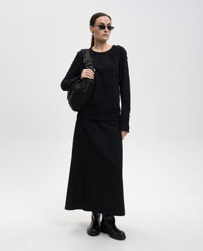 Y`S Yamamoto Черный лонгслив с шерстью YLT13162