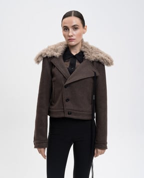 Ann Demeulemeester Коричнева куртка Wiebke Perfect B0013589FA674