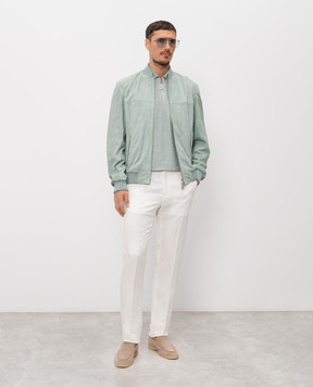 Stefano Ricci Зелений замшевий бомбер M7J6100172SUEJI3