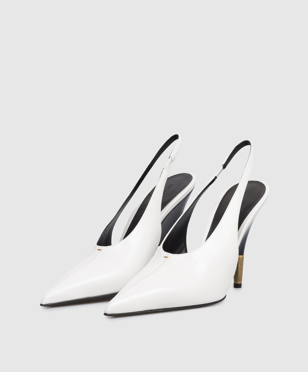 Khaite Белые кожаные слингбеки Bella F20481027 изображение 2
