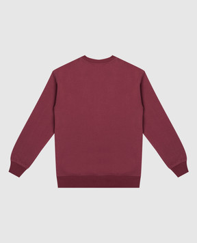 Brunello Cucinelli Дитячий бордовий світшот з логотипом BN05NE877C