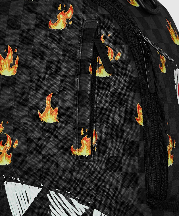 Sprayground Детский черный рюкзак SUPER HOT FIRE SHARKS IN PARIS 910B8730NSZ изображение 4