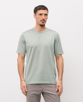 Enrico Mandelli Зеленая футболка с нашивкой логотипа 3K052A5677