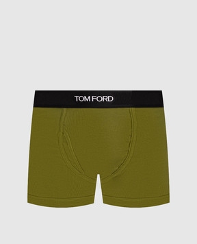 Tom Ford Зеленые трусы-боксеры с логотипом T4LC31040