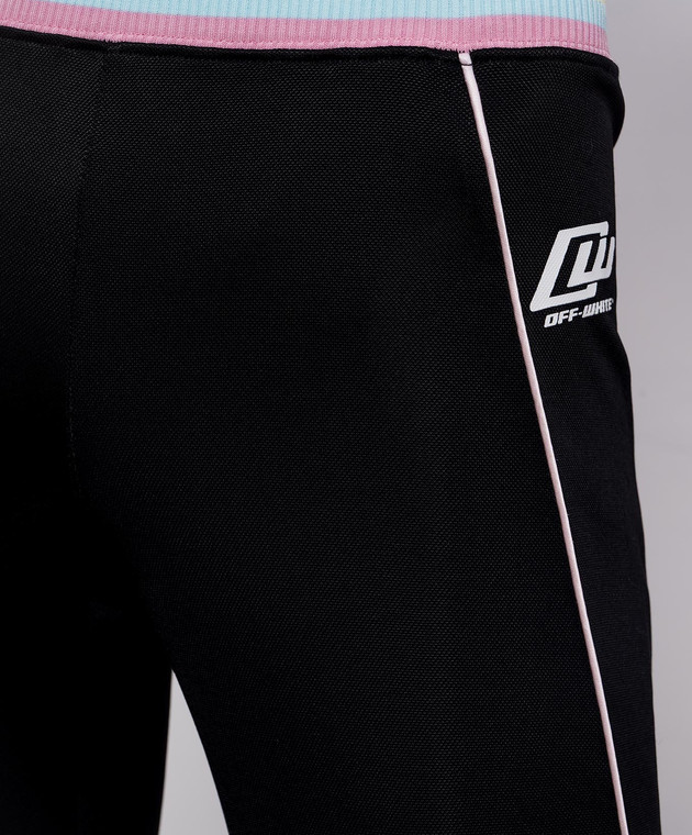 Off-White Черные спортивные штаны Fluid Track 2CJ00AS26JER001 изображение 5