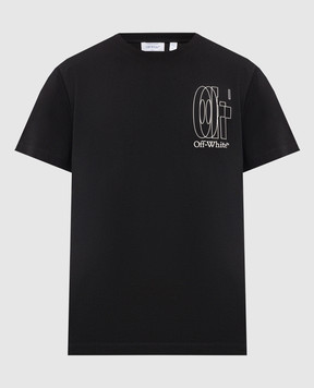 Off-White Черная футболка с принтом эмблемы Double Arrow 44MAA027S26J003