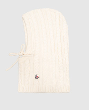 Moncler Капор з вовною кольору айворі L20933G00027N0403