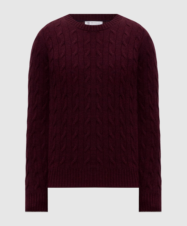 Brunello Cucinelli Бордовый свитер из кашемира M22707200