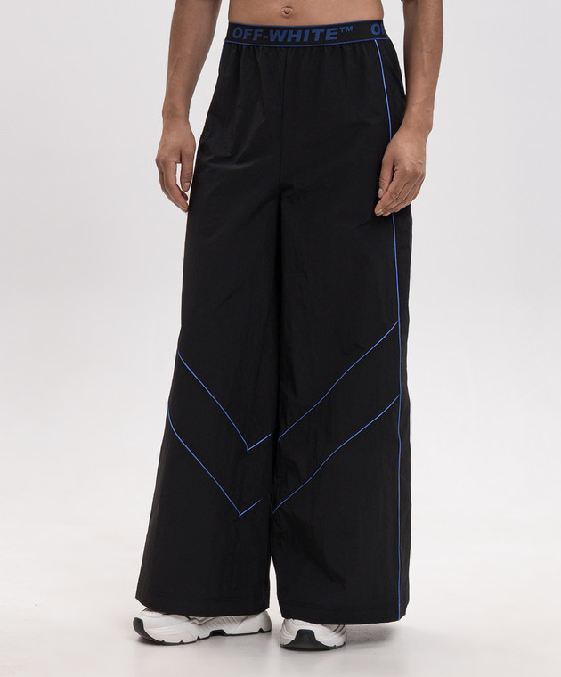 Off-White Чорні спортивні штани з візерунком логотипа 2FH00609B зображення 3