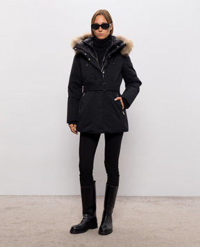 Mackage Чорна пухова куртка Jeni з хутром єнота JENIFZ