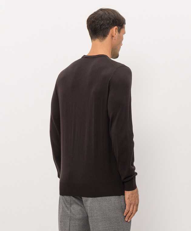 Cashmere&Whiskey Коричневий джемпер з вовни MU8121318541R зображення 4
