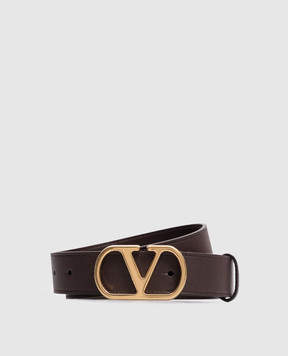 Valentino Коричневый кожаный ремень 9W2T0SM3ZDM