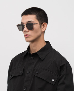Tom Ford Бежеві сонцезахисні окуляри з логотипом FT1243K