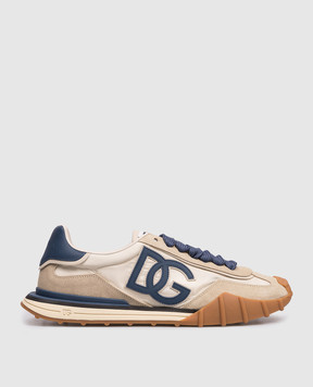 Dolce&Gabbana Бежеві комбіновані кросівки DG Аthletic CS2384AZ862