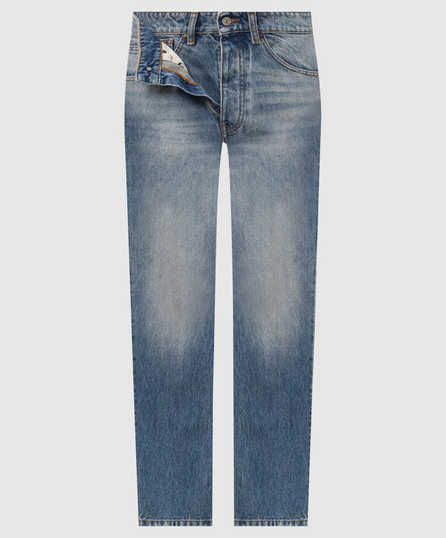 Maison Margiela MM6 Синие джинсы двойной конструкции SH2LA0062M30058