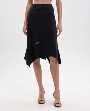 Vetements Чорна спідниця асиметричного крою WH27SK167B