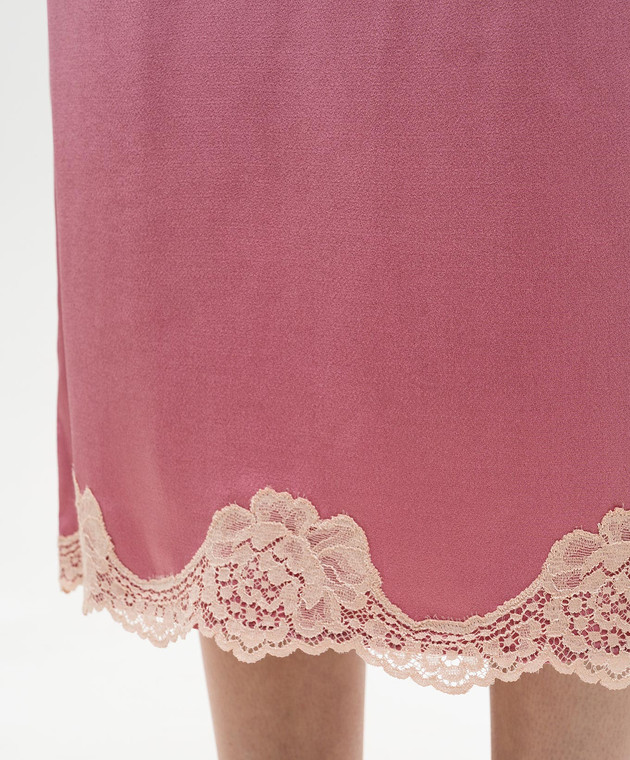 Valentino Рожева спідниця з мереживом 8B0RAF309VQ зображення 5