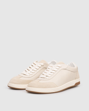 Peserico Серые кожаные кроссовки R79072C0CC794