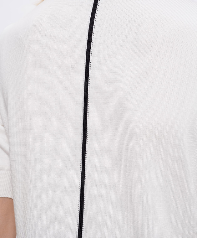 Intoca Белая футболка с манжетами 261SUVINPO0403 изображение 5