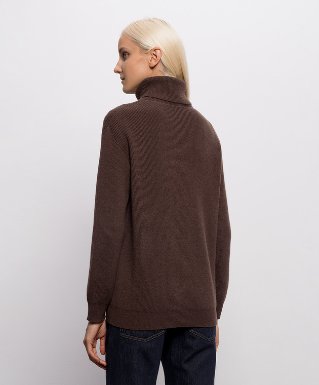 Brunello Cucinelli Коричневый свитер из кашемира M12175403 изображение 4