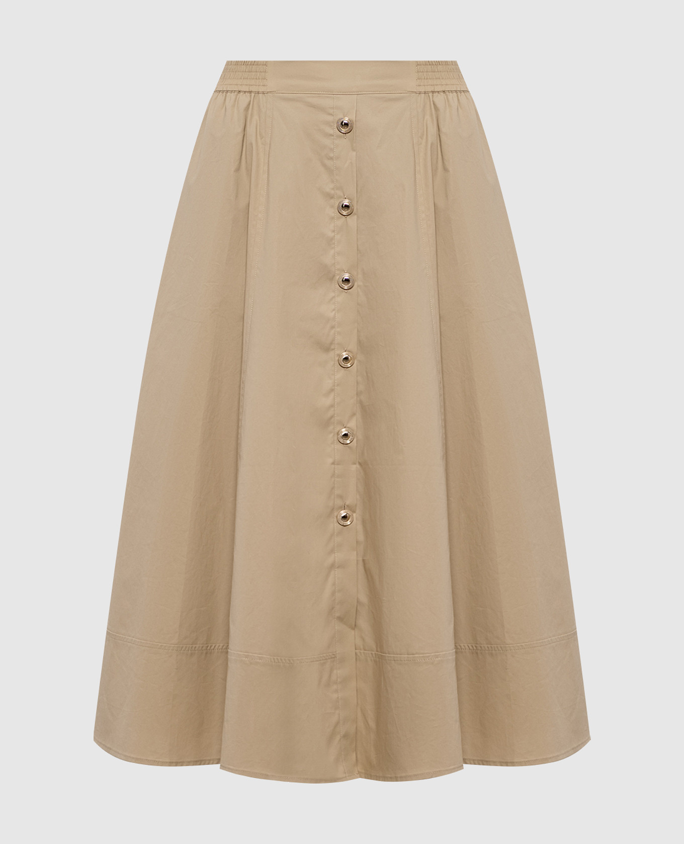 Бежевая юбка миди