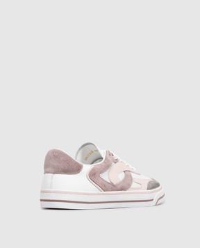 Dolce&Gabbana Рожеві комбіновані кросівки CK2385A5210