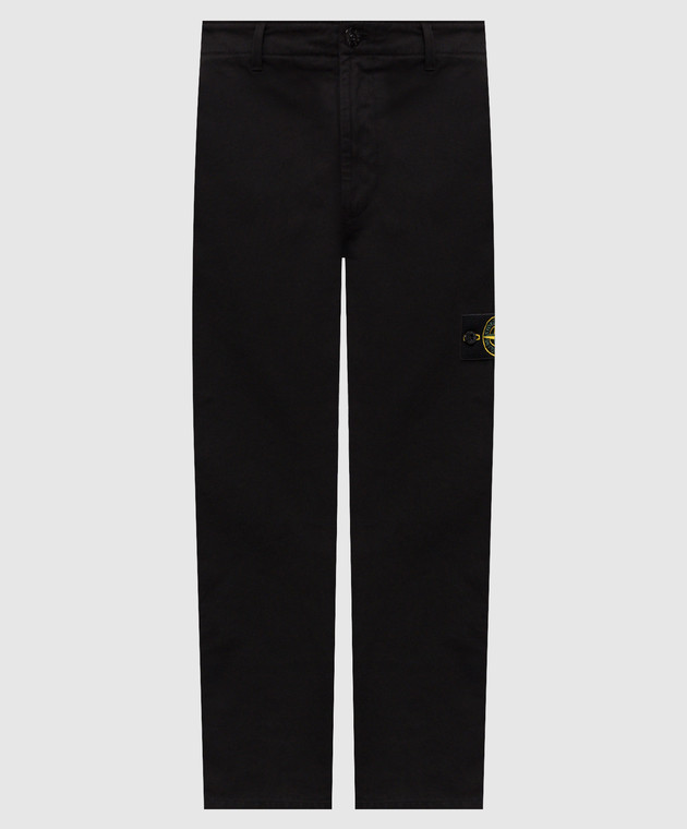 Stone Island Черные брюки с патчем логотипа L2S153100001S0404