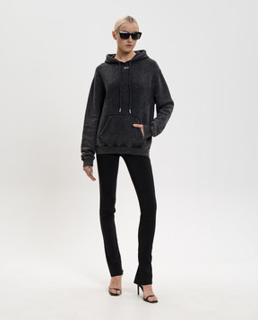 Off-White Сіре худі з принтом емблеми 2BB064S26FLE001