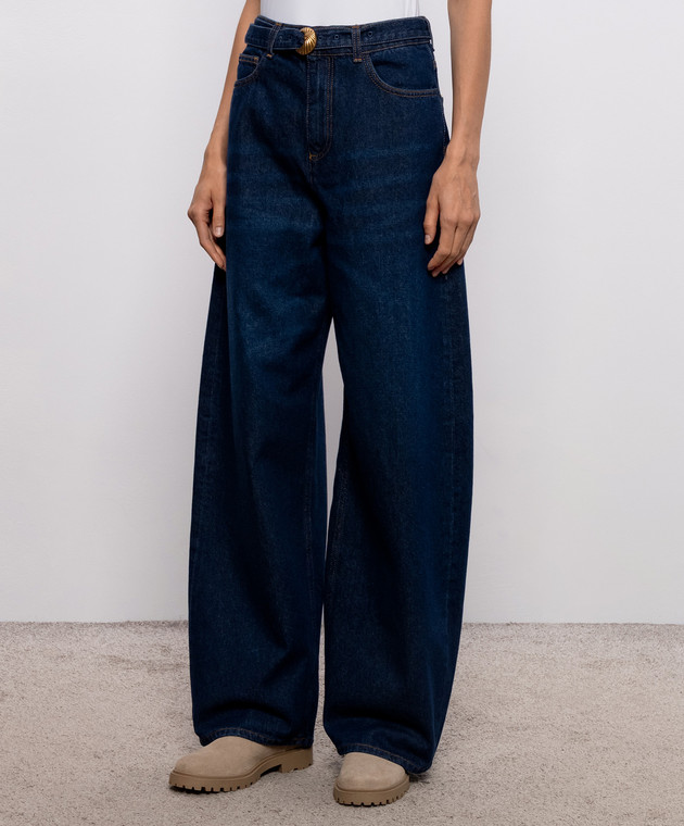 Twinset Синие джинсы с поясом 262TP2540 изображение 3