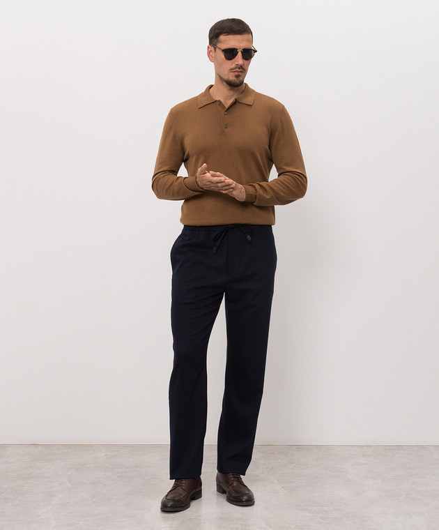 Canali Коричневое поло из шерсти MK01149C0017 изображение 2