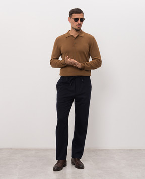 Canali Коричневе поло з вовни MK01149C0017