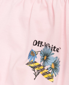 Off-White Дитячий рожевий костюм з футболки та шортів 44G2X00CS26J001