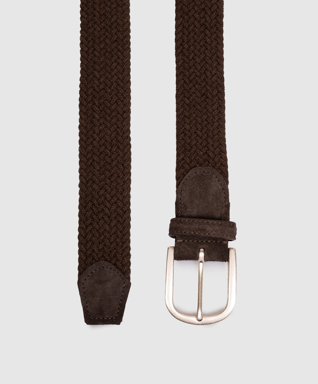 Canali Коричневый плетеный ремень KC0053650C изображение 3